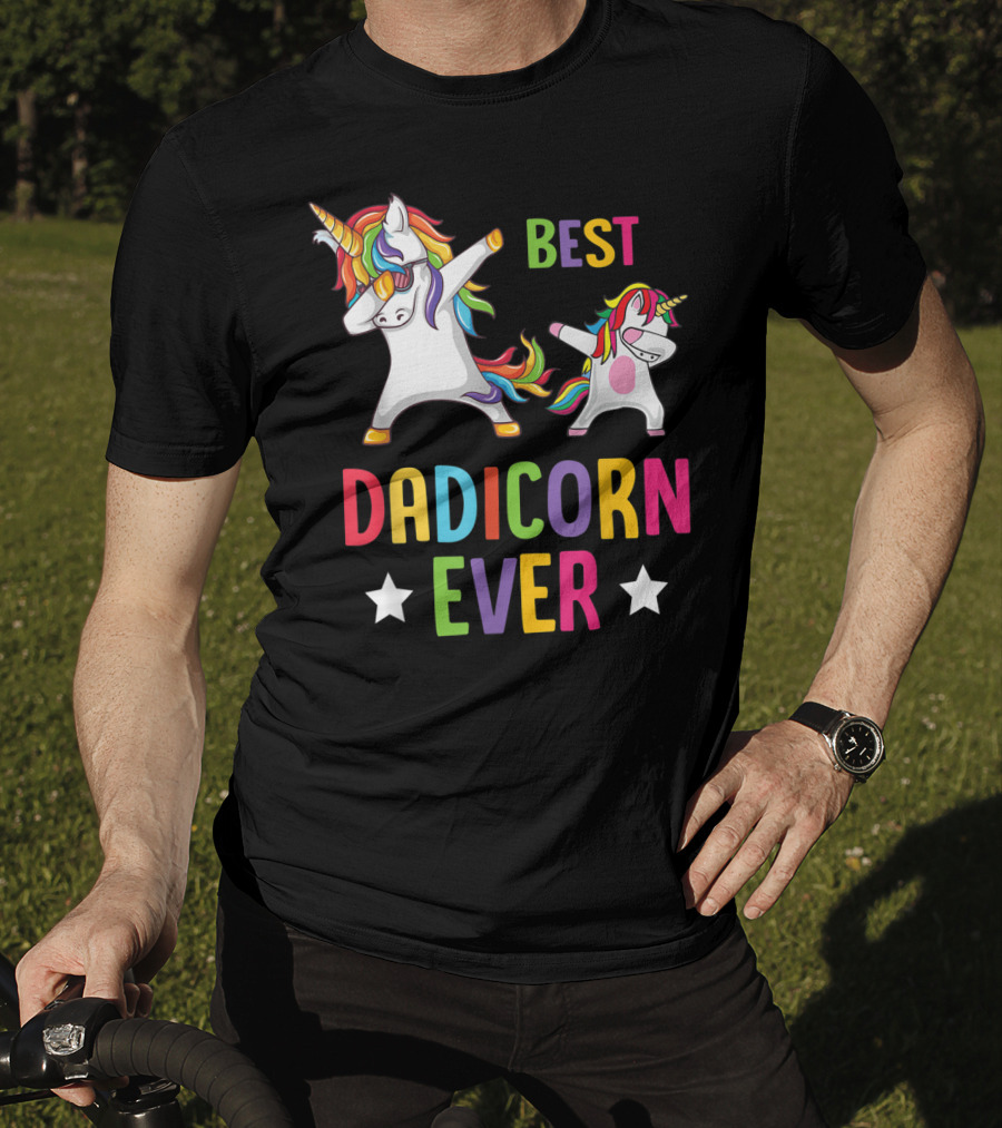 Best Dadicorn Ever Dabbing Unicorn Dad Father T-Shirt