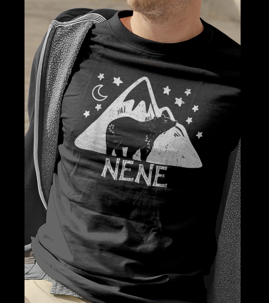 NENE Bear Floral Mountain Stars Moon T-Shirt
