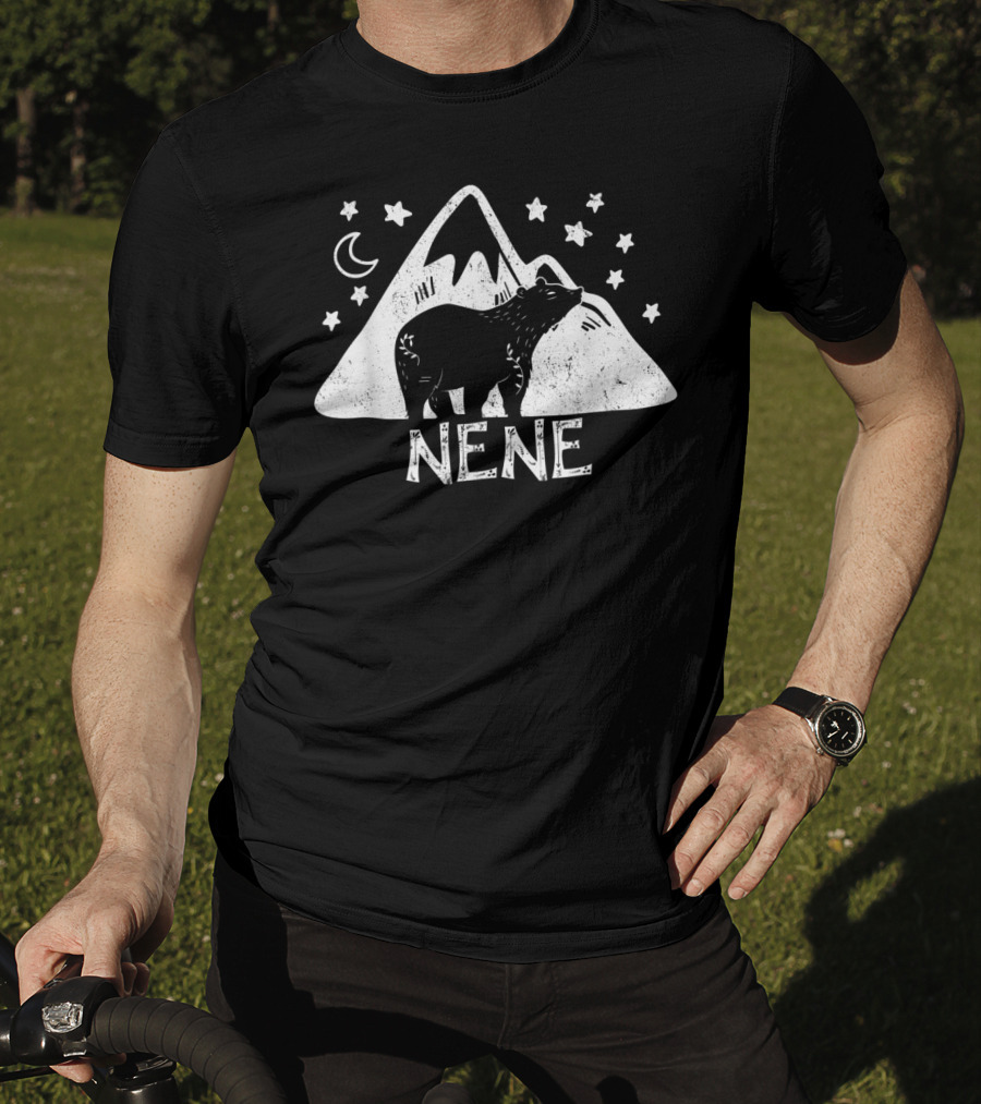 NENE Bear Floral Mountain Stars Moon T-Shirt