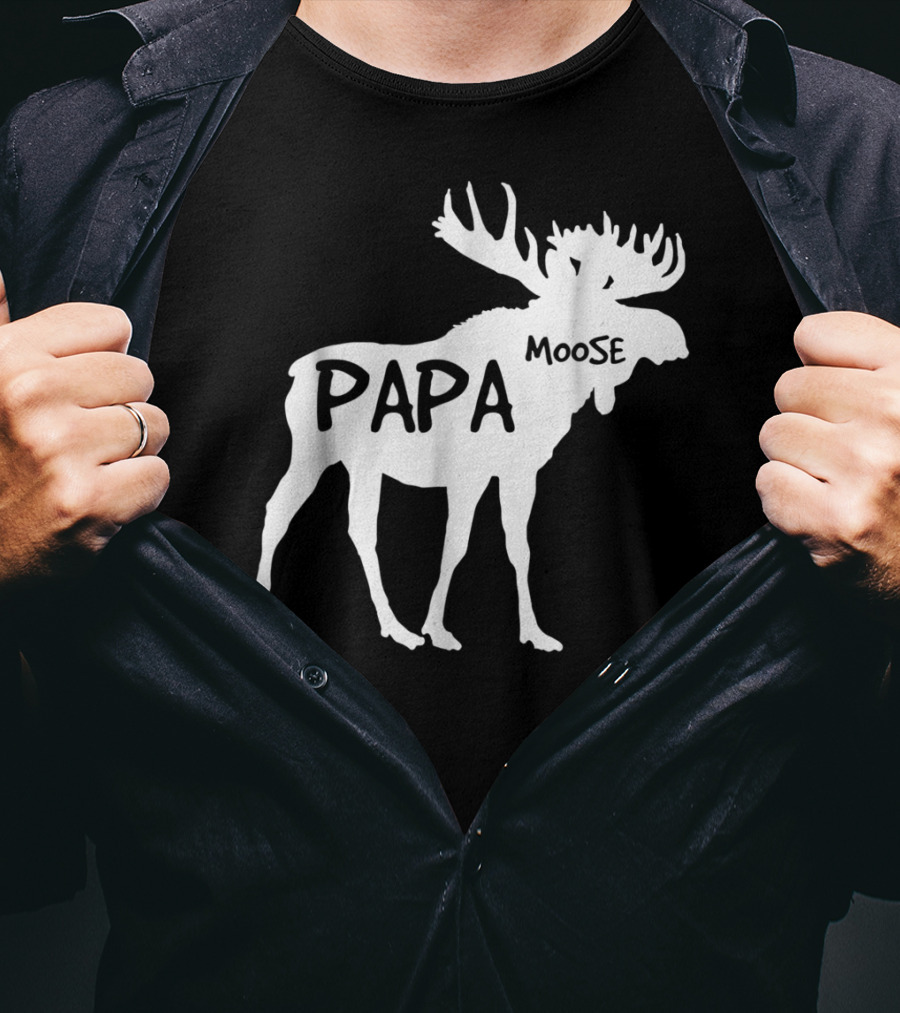 Papa Moose Funny Idea Dad T-Shirt