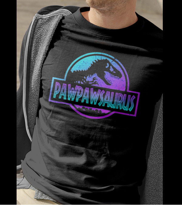 Pawpawsaurus Funny Dinosaur Dad Jurassic T-Shirt