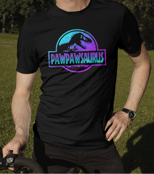Pawpawsaurus Funny Dinosaur Dad Jurassic T-Shirt