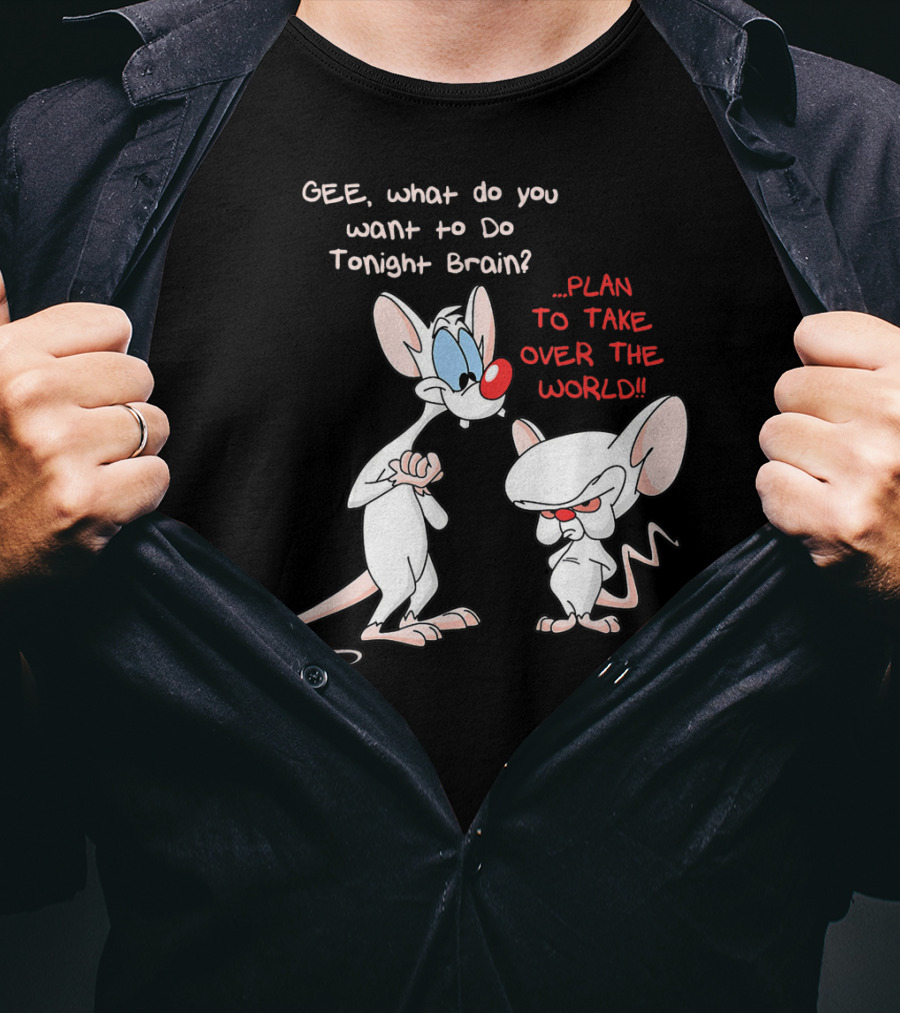 Gee What Do You Want To Do Tonight Brain Plan To Take Over The World T-Shirt