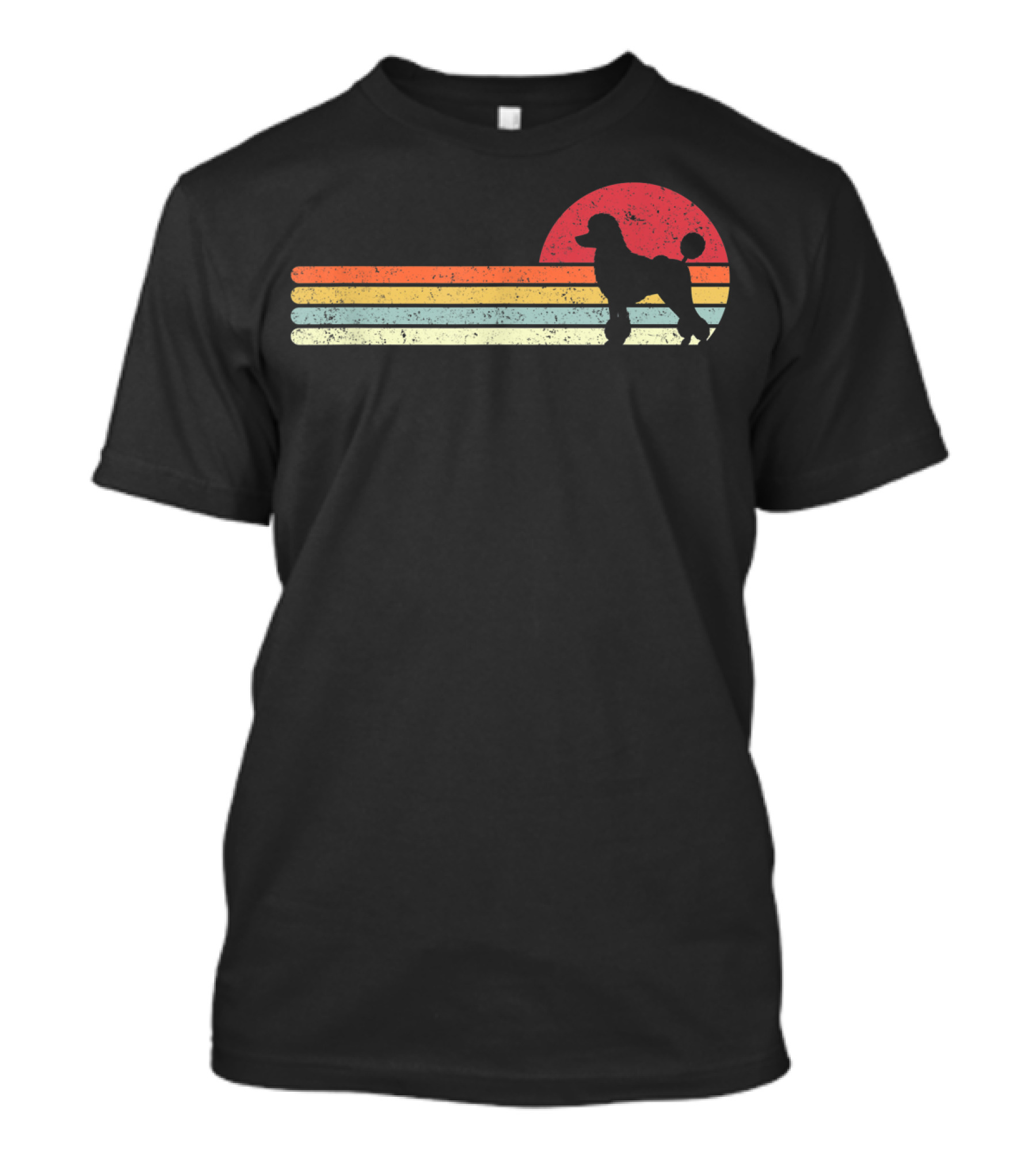 Poodle Style Retro Sunset T-Shirt