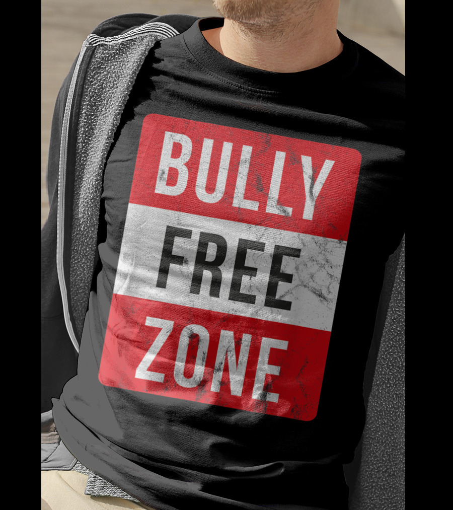 Bully Free Zone Red Anti Bullying Awareness T-Shirt