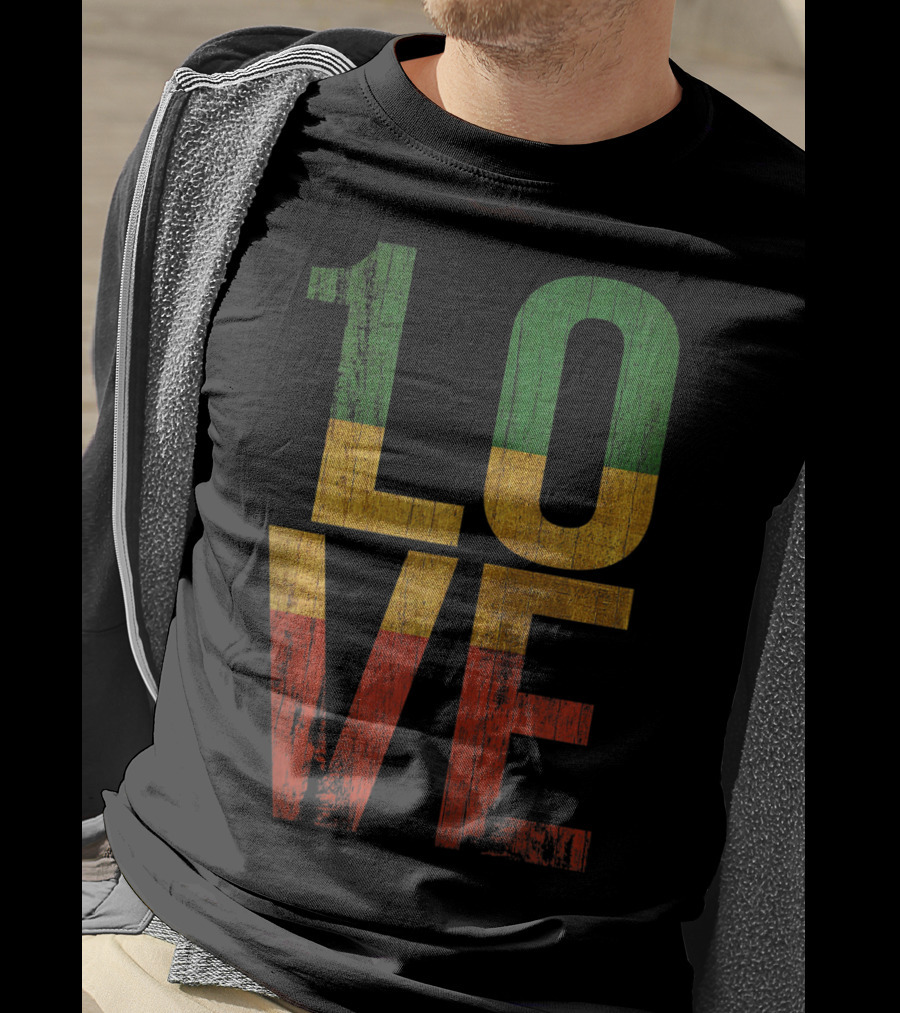 Roots Rock Reggae 1 Love Rasta Colors T-Shirt