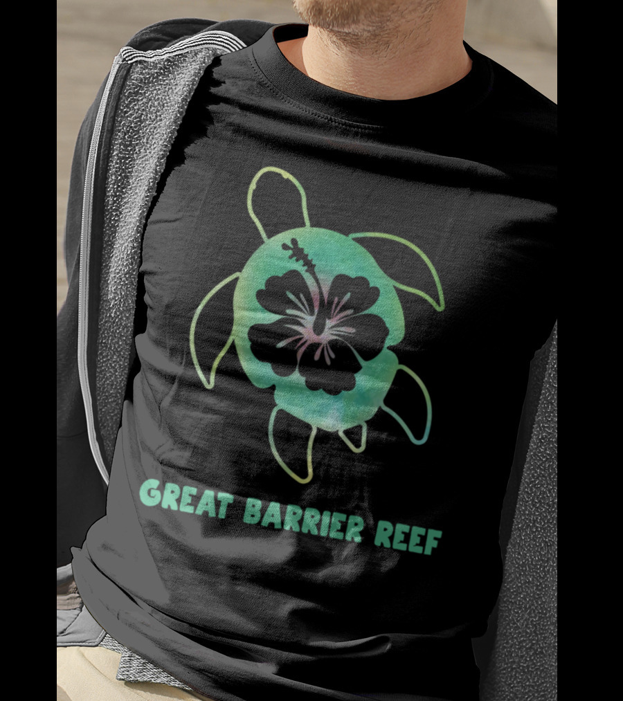 Great Barrier Reef Sea Turtle Hibiscus Vacation Top T-Shirt