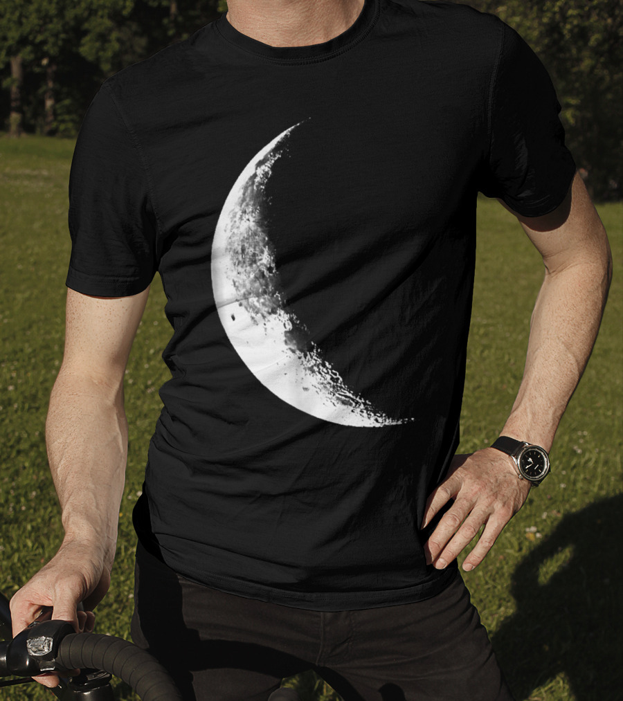 Shiny Moon Half Moon Crescent Moon Lunar Phases T-Shirt