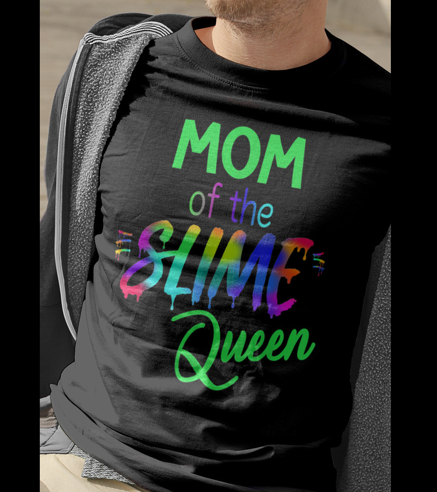 Mom Of The Slime Queen Birthday Outfit Matching Out T-Shirt