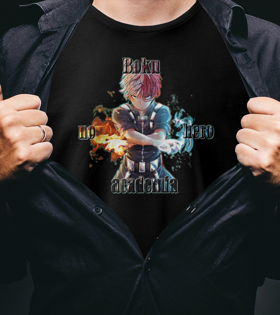 Shoto Todoroki Boku No Hero Academia Fire And Ice Power T-Shirt
