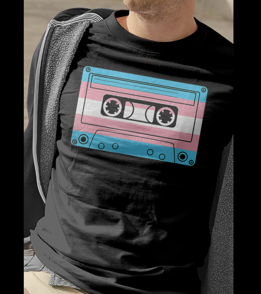Transgender Pride Month Trans Flag Cassette Tape T-Shirt