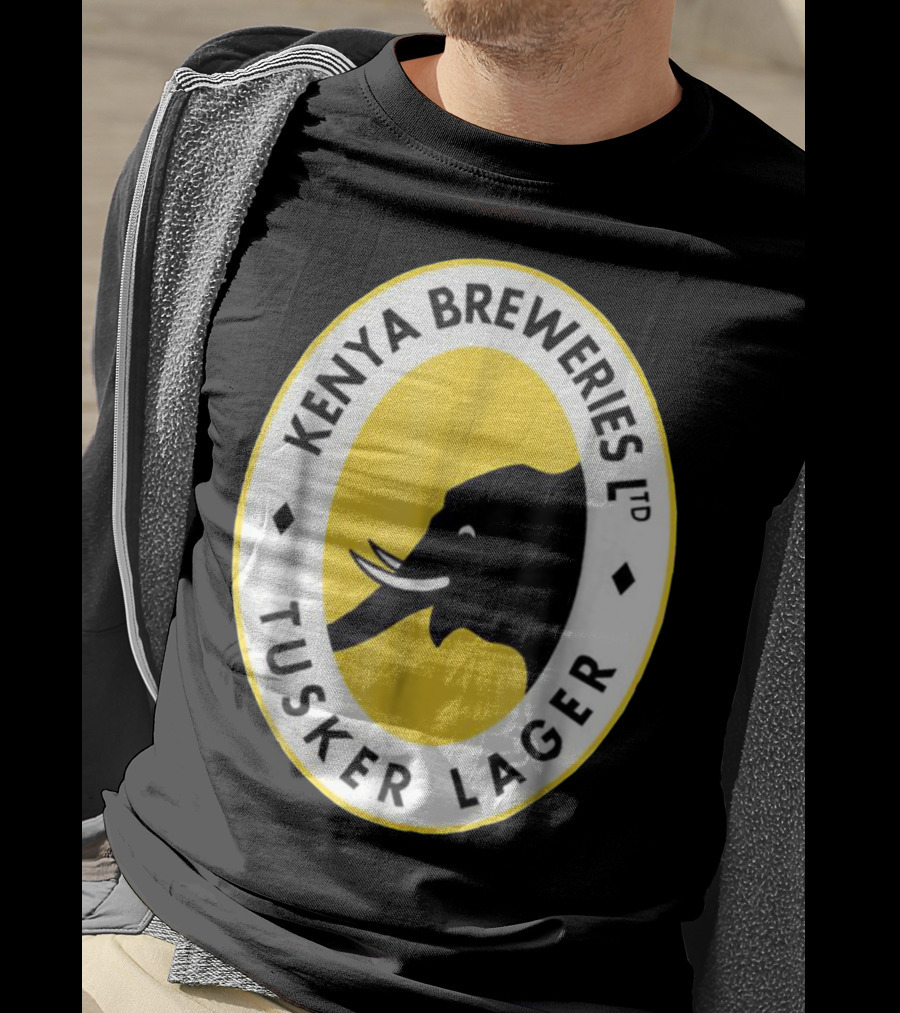 Kenya Breweries Ltd Tusker Lager African Elephant Icon T-Shirt