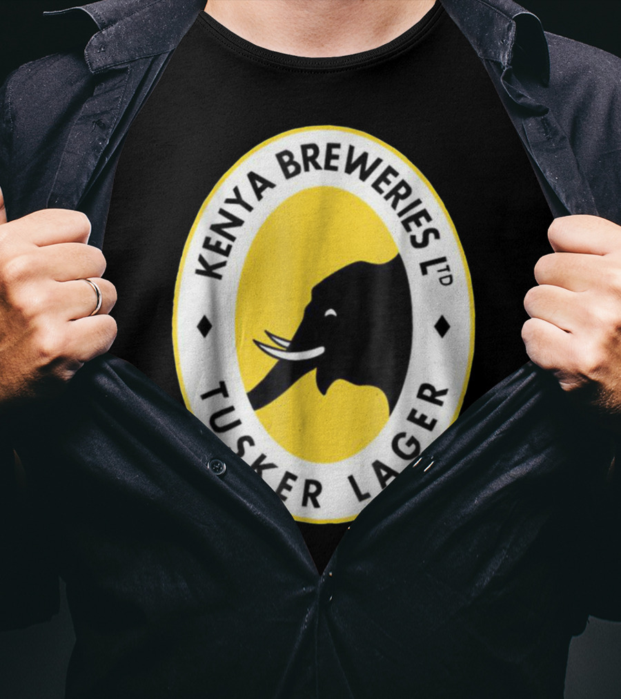 Kenya Breweries Ltd Tusker Lager African Elephant Icon T-Shirt