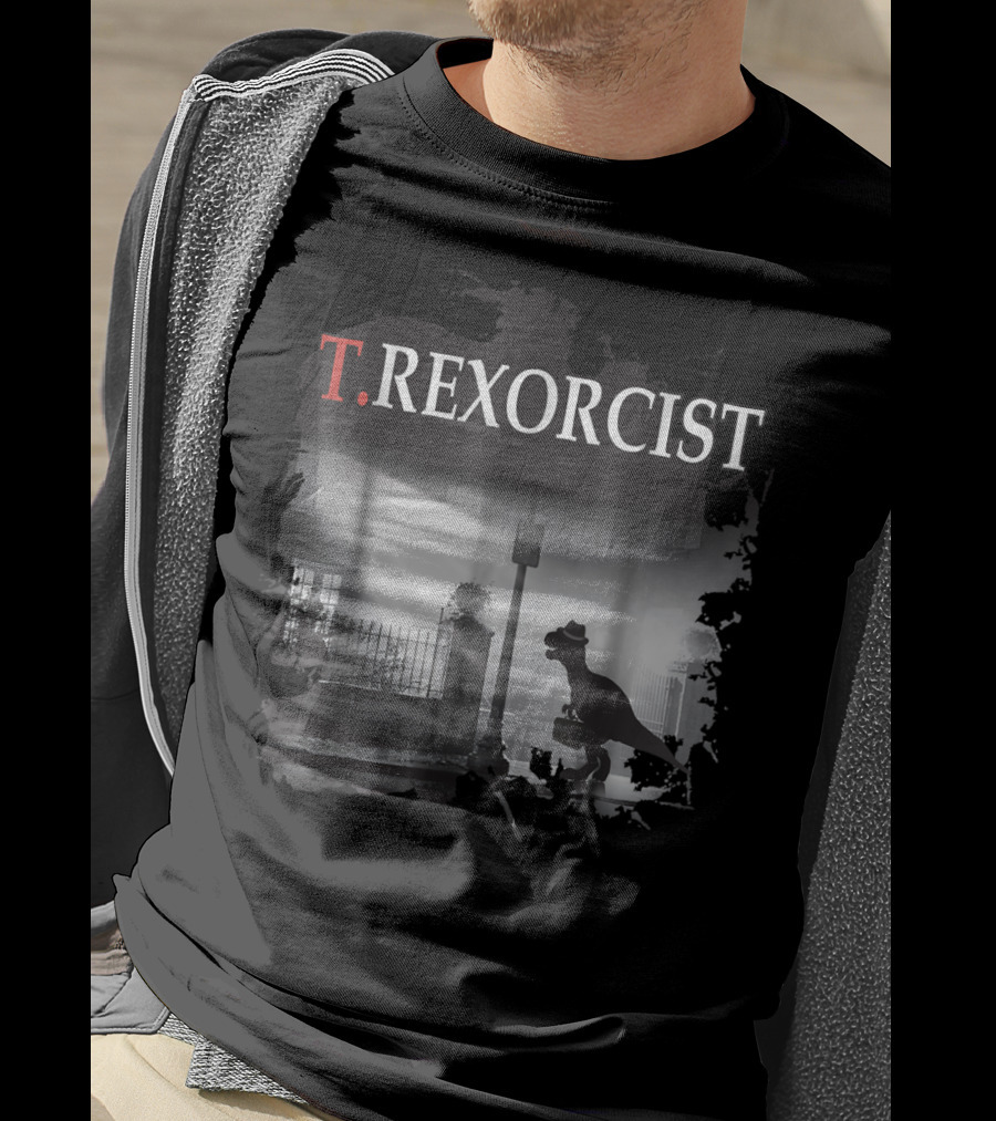 T. Rexorcist Tyrannosaurus Rex Dinosaur Movie T-Shirt