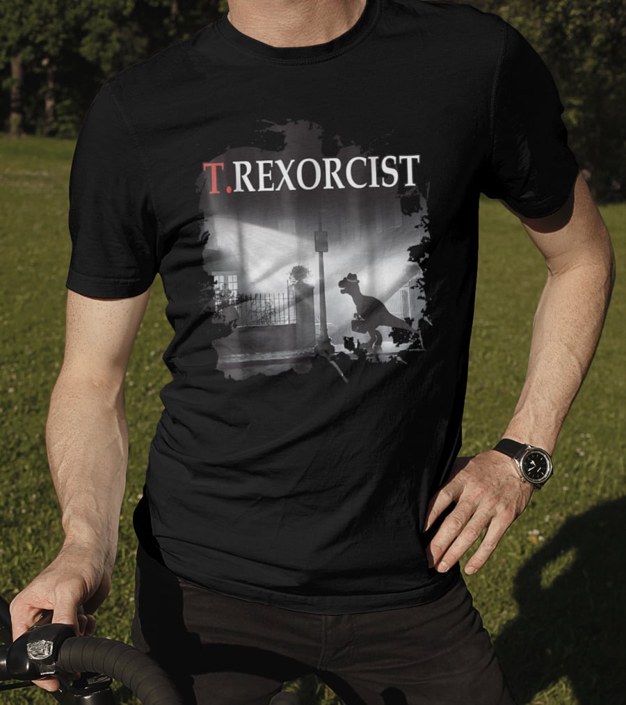 T. Rexorcist Tyrannosaurus Rex Dinosaur Movie T-Shirt