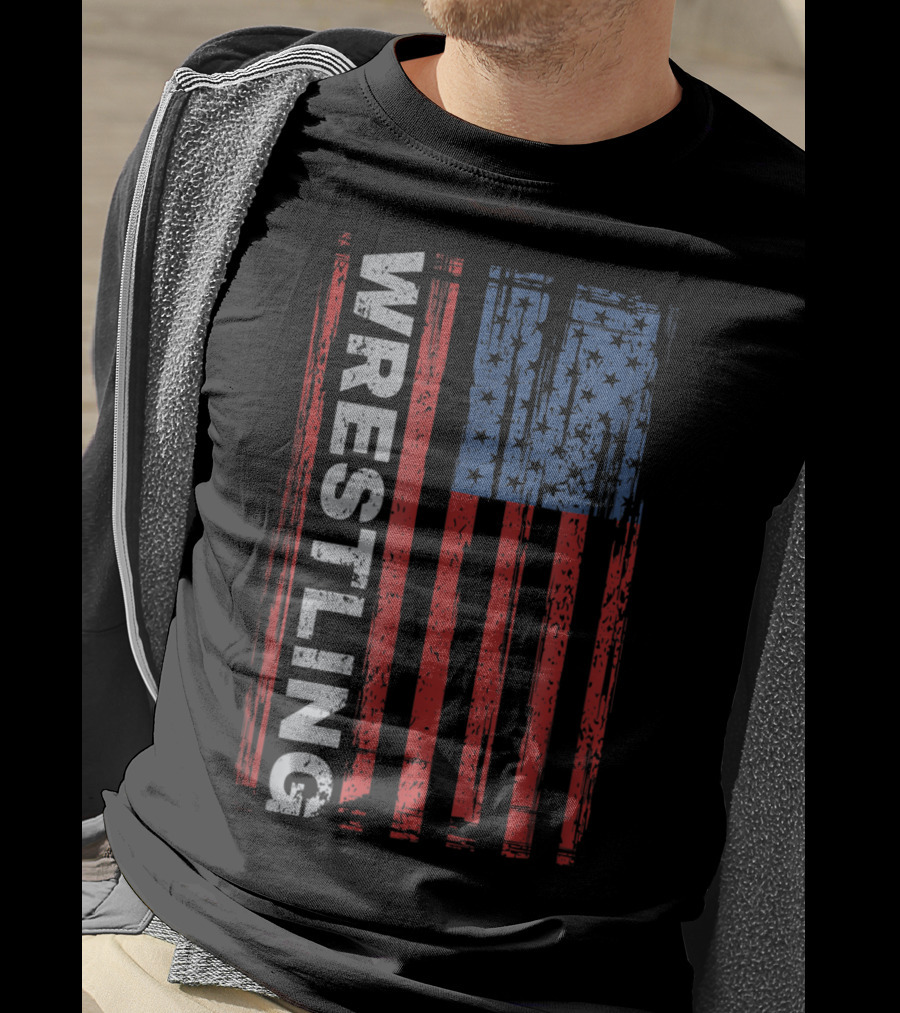 Wrestling USA Flag T-Shirt