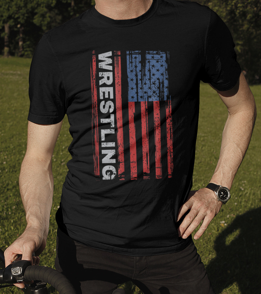 Wrestling USA Flag T-Shirt