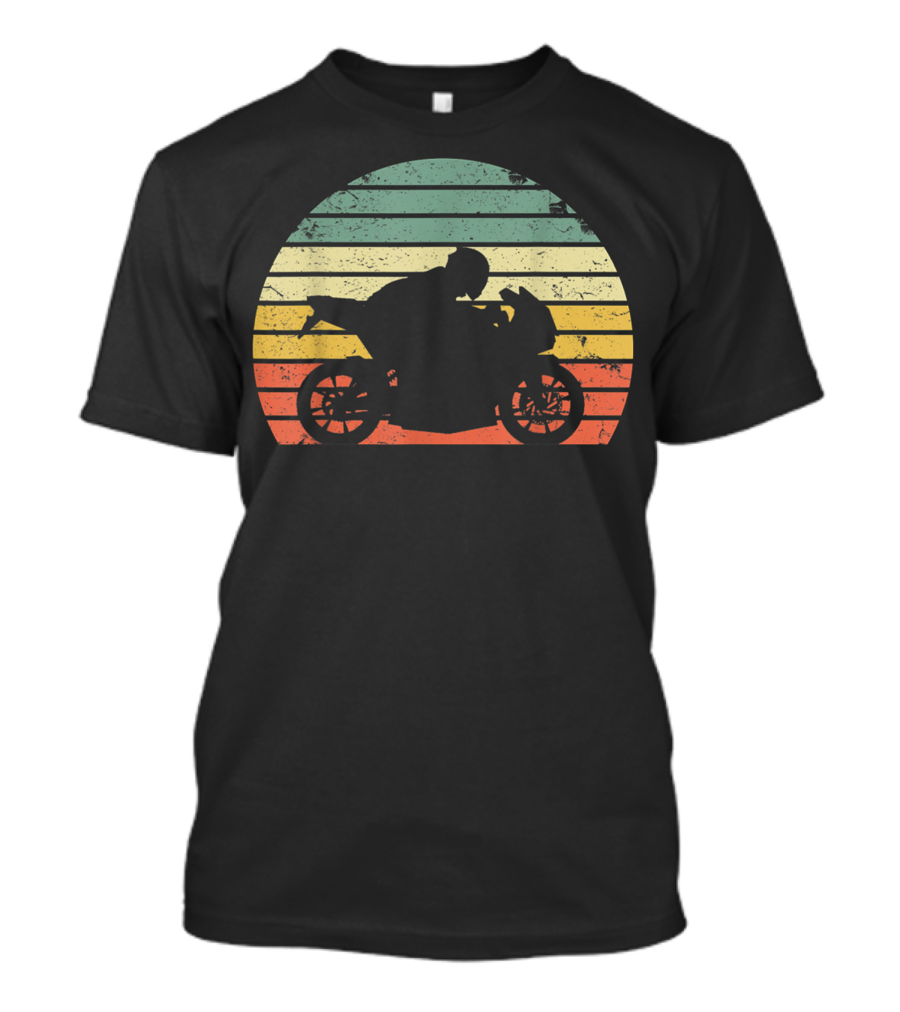 Vintage Biker Motorcycle Retro Sunburst T-Shirt