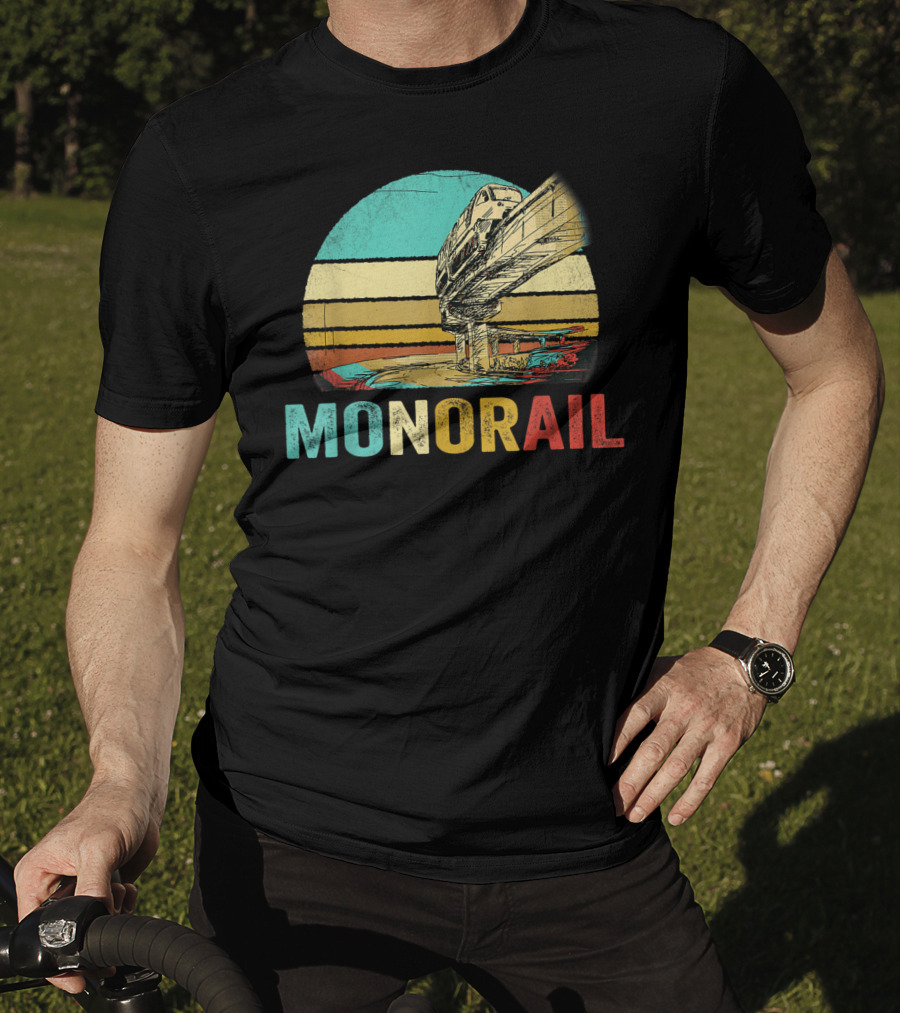 Monorail Retro Colorful Sunset T-Shirt