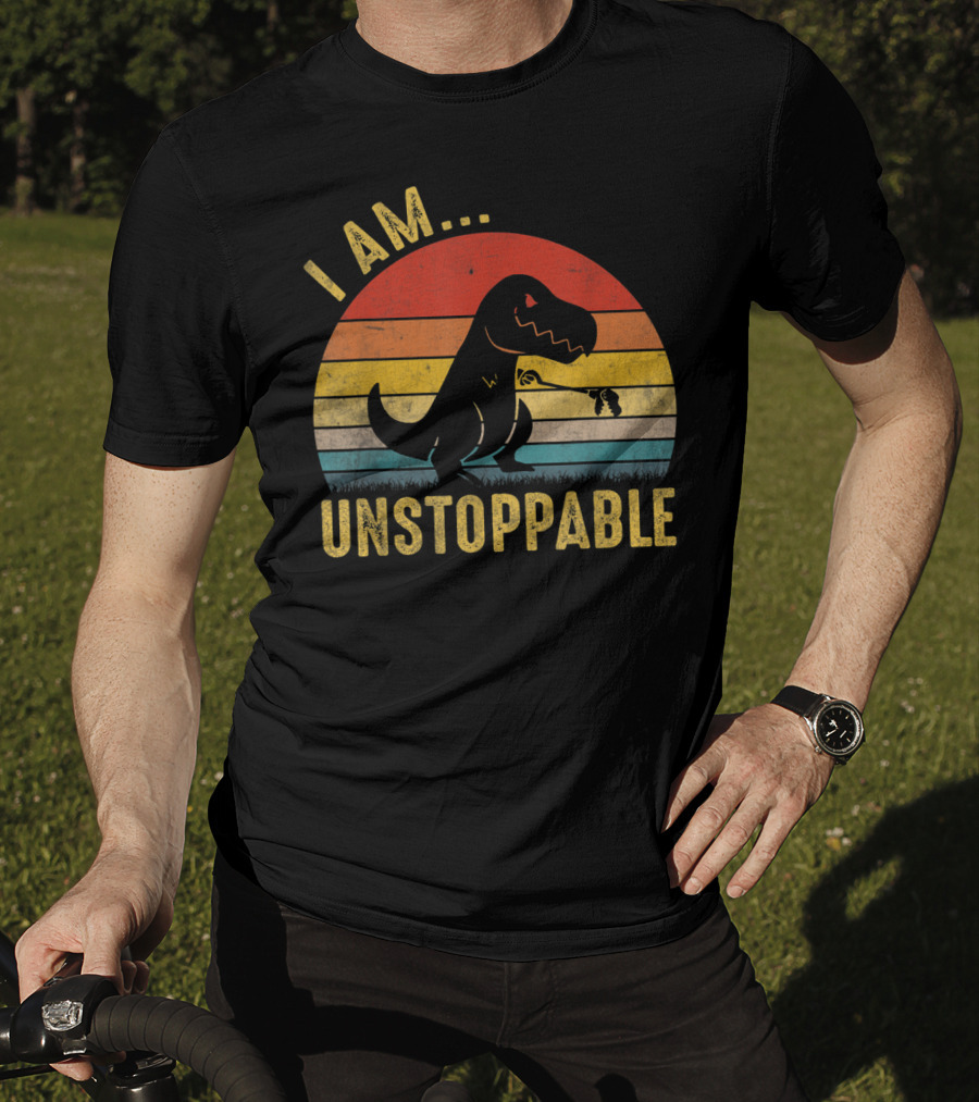 I Am Unstoppable Vintage Funny Rex Dinosaur T-Shirt