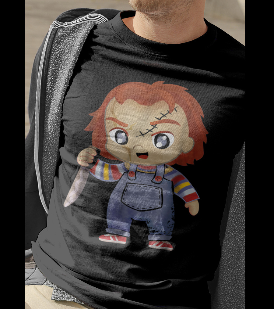 HC Chucky Childs Play Cute Knife-Wielding Doll Character T-Shirt
