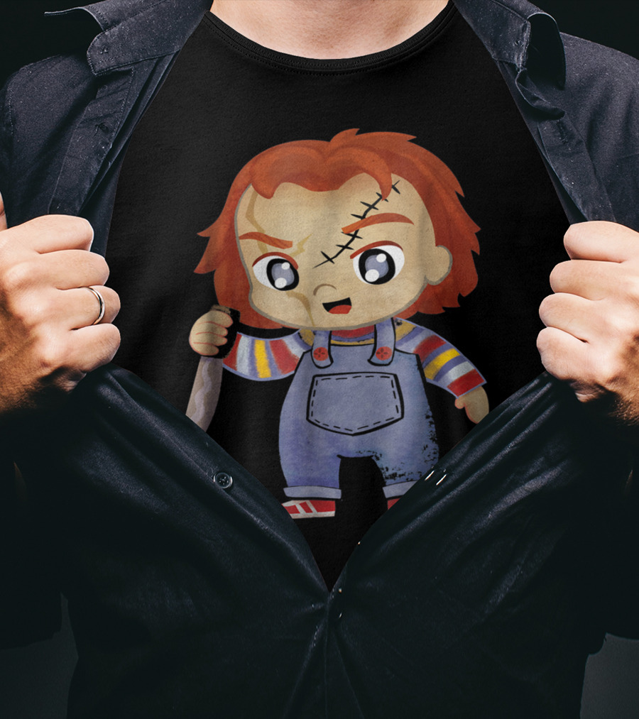 HC Chucky Childs Play Cute Knife-Wielding Doll Character T-Shirt