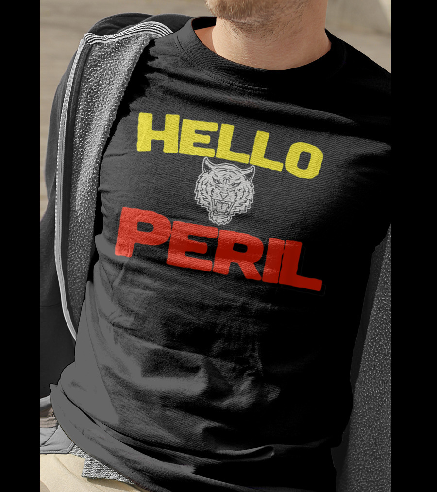Hello Peril Band Logo Tiger Head T-Shirt