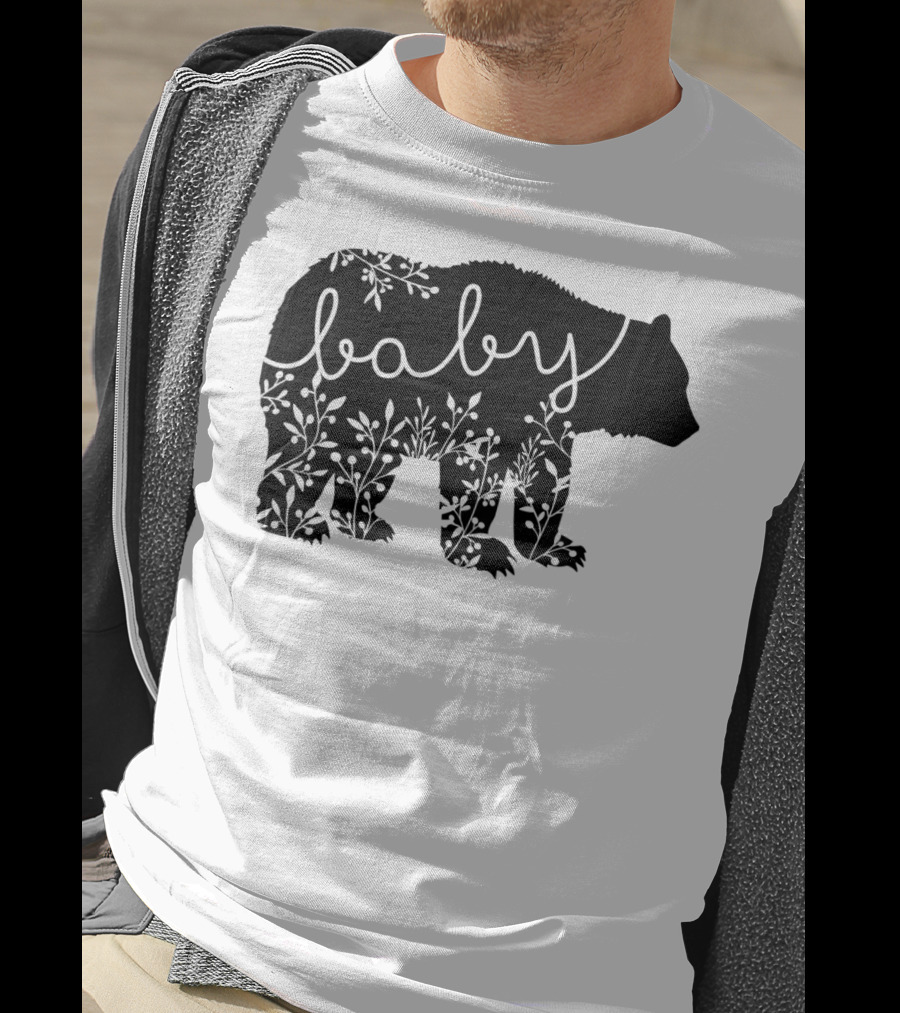 Baby Bear Floral Kids Camping Cute Matchin T-Shirt