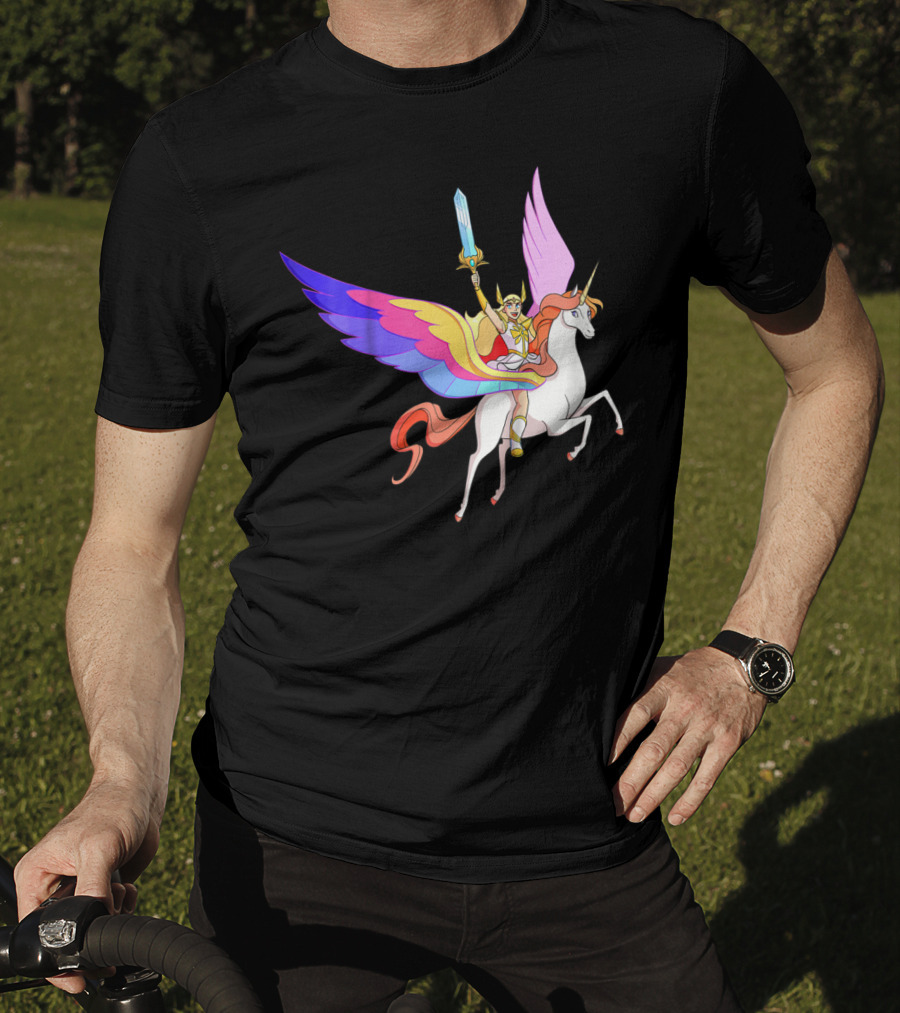She Ra Kids DreamWorks Action Adventure With Swift Wind Pegasus T-Shirt