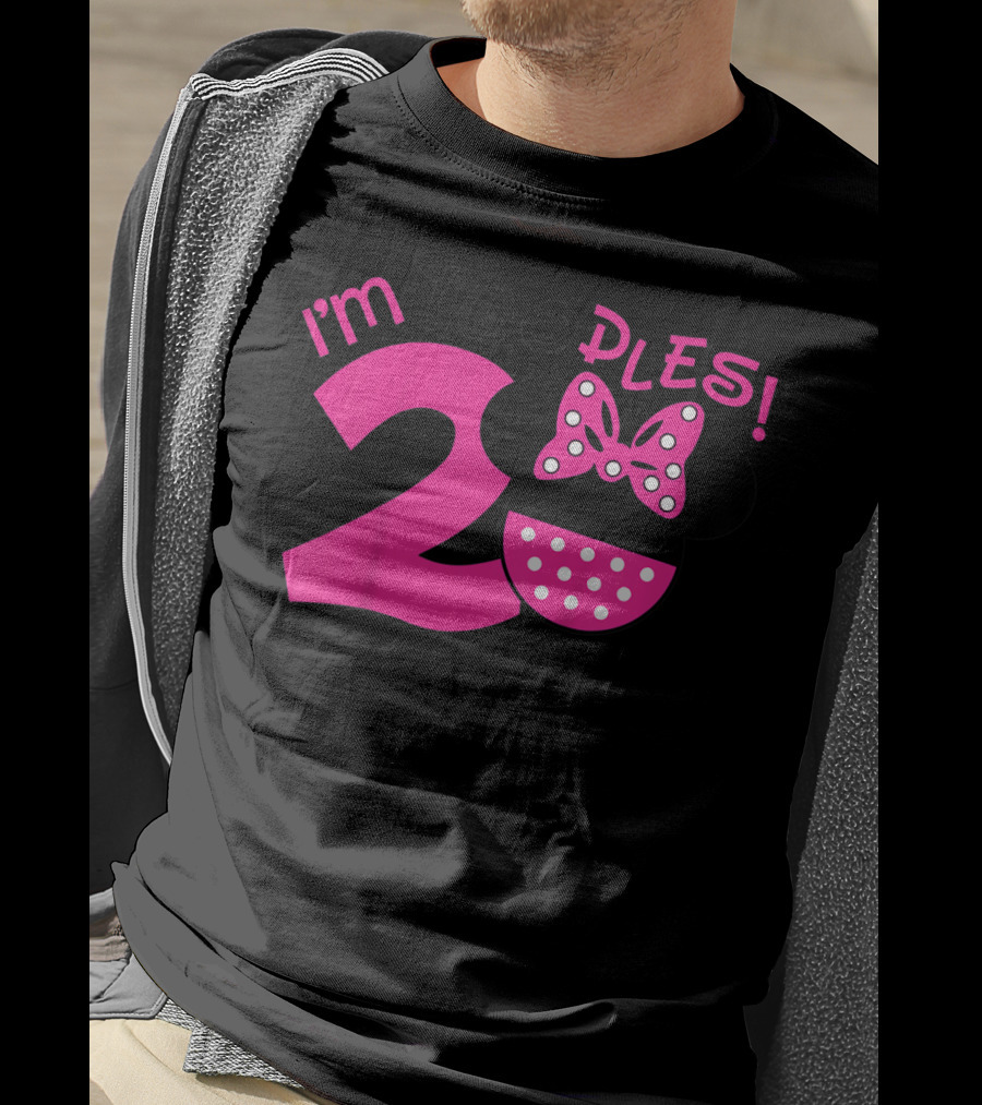 I'm Two Ples Mouse 2nd Birthday T-Shirt
