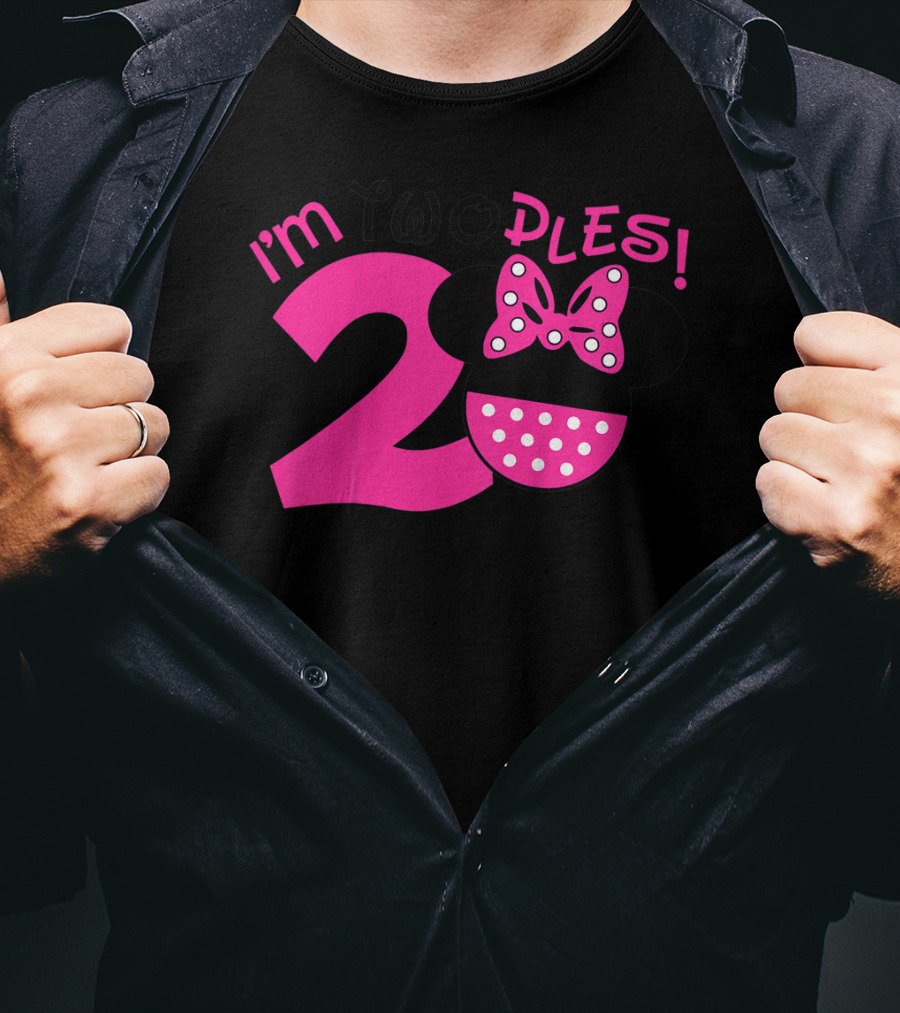 I'm Two Ples Mouse 2nd Birthday T-Shirt