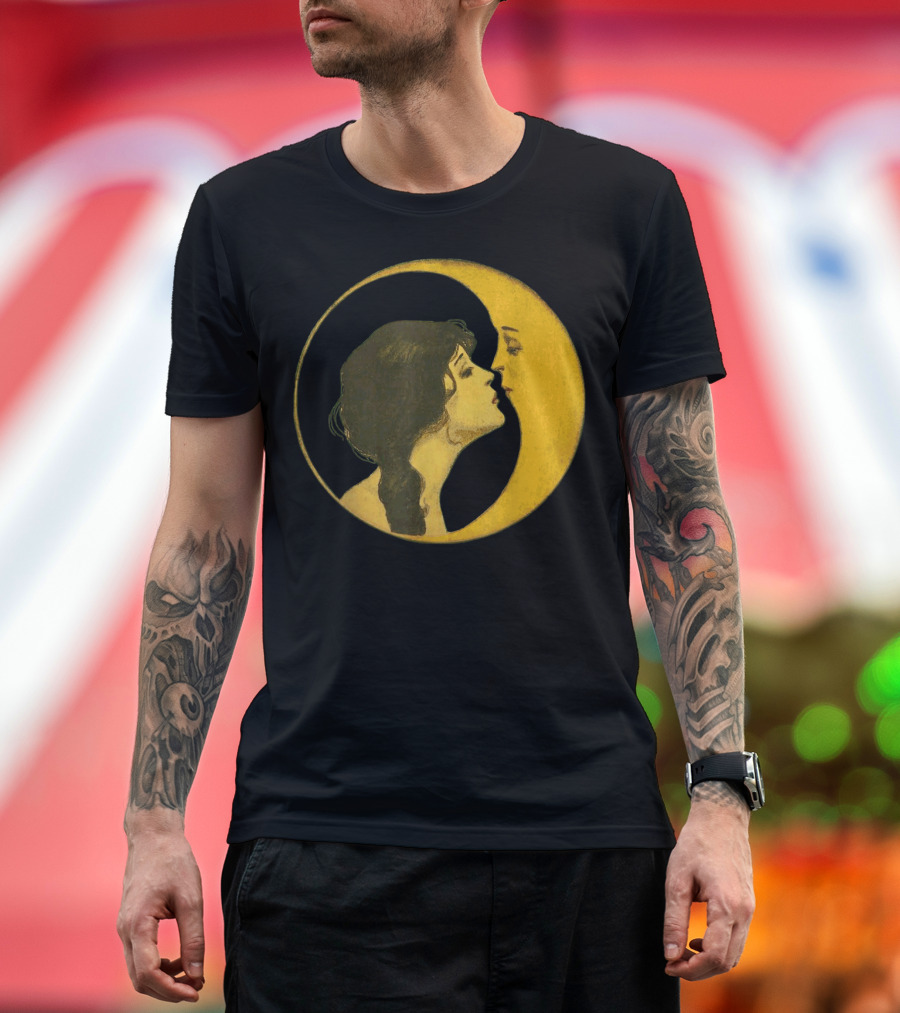Kiss the Man On The Moon Vintage Celestial T-Shirt