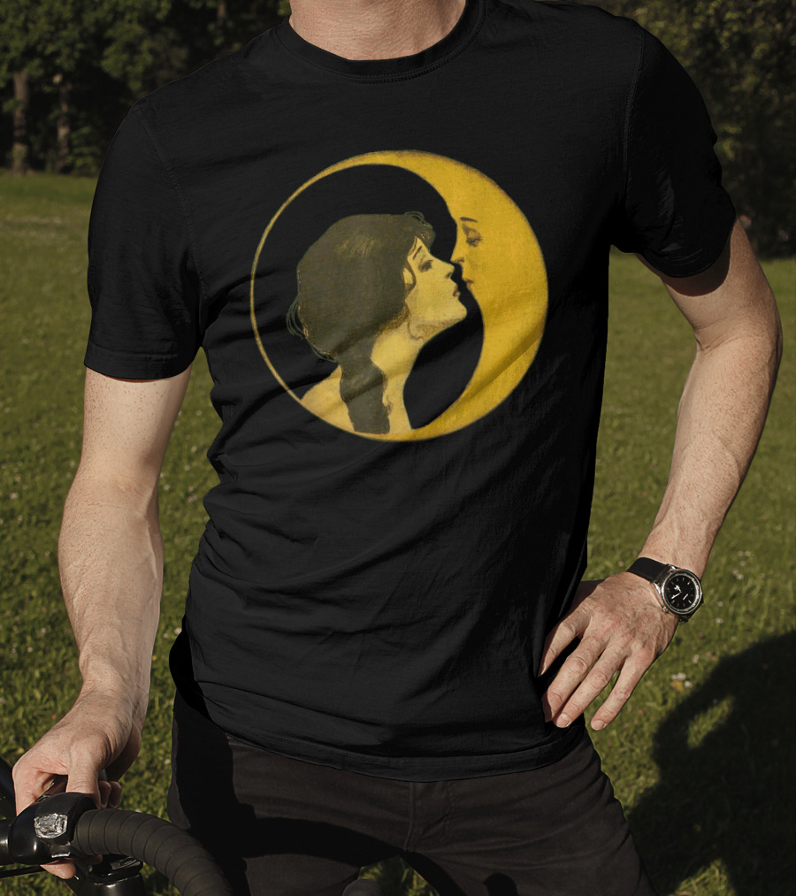 Kiss The Man On The Moon Vintage Celestial T-Shirt