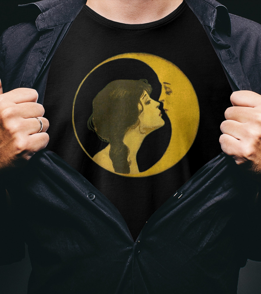 Kiss The Man On The Moon Vintage Celestial T-Shirt