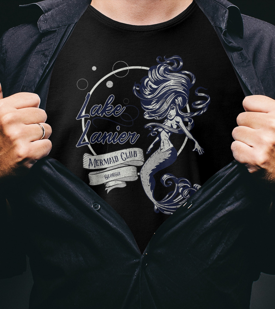 Lake Lanier Mermaid Club Georgia Vintage Mermaid T-Shirt