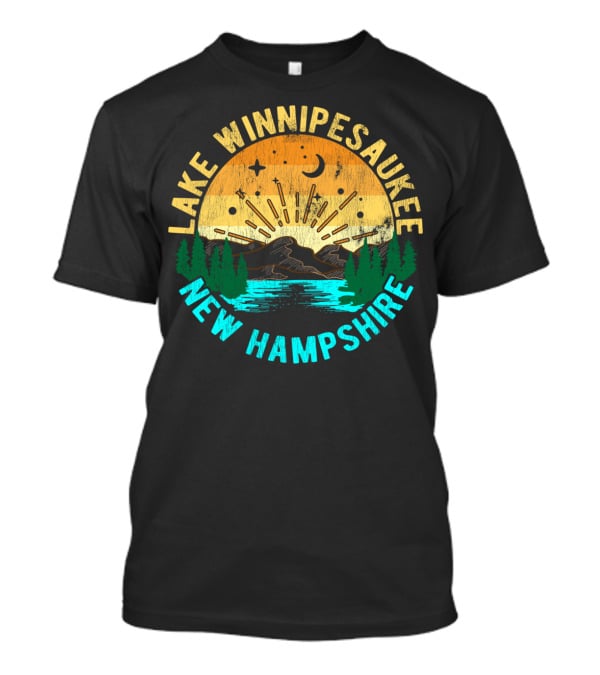 Lake Winnipesaukee New Hampshire Sunset Mountain Scene T-Shirt