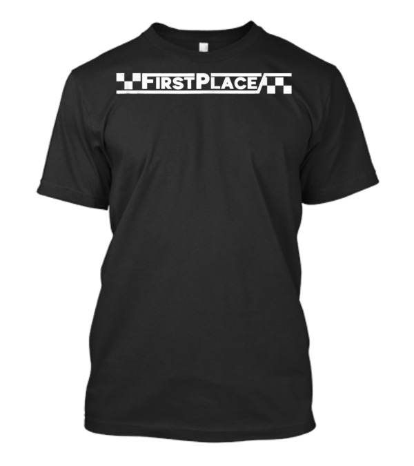 Larray First Place Racing Checkered Flag T-Shirt
