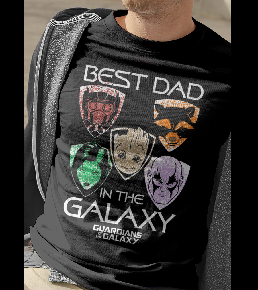 Best Dad In The Galaxy Guardians Of The Galaxy Father's Day T-Shirt