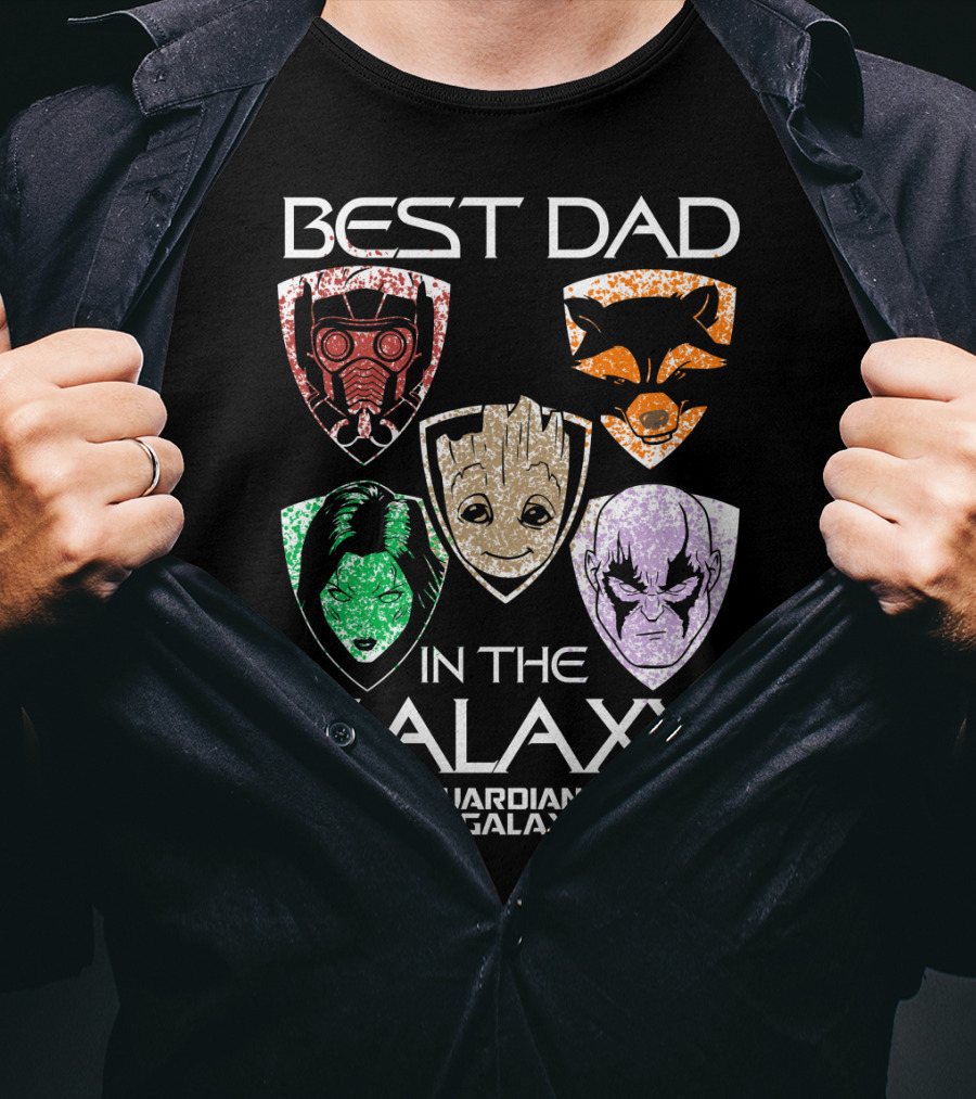 Best Dad In The Galaxy Guardians Of The Galaxy Father's Day T-Shirt