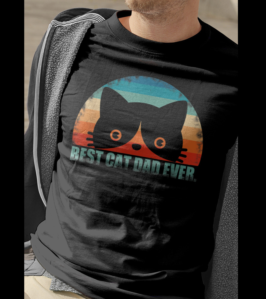 Best Cat Dad Ever Mens Father's Day From Wife T-Shirt