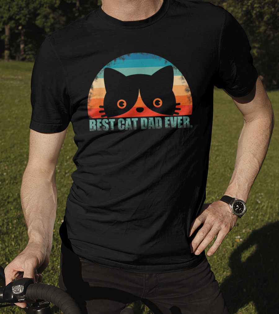Best Cat Dad Ever Mens Father's Day From Wife T-Shirt