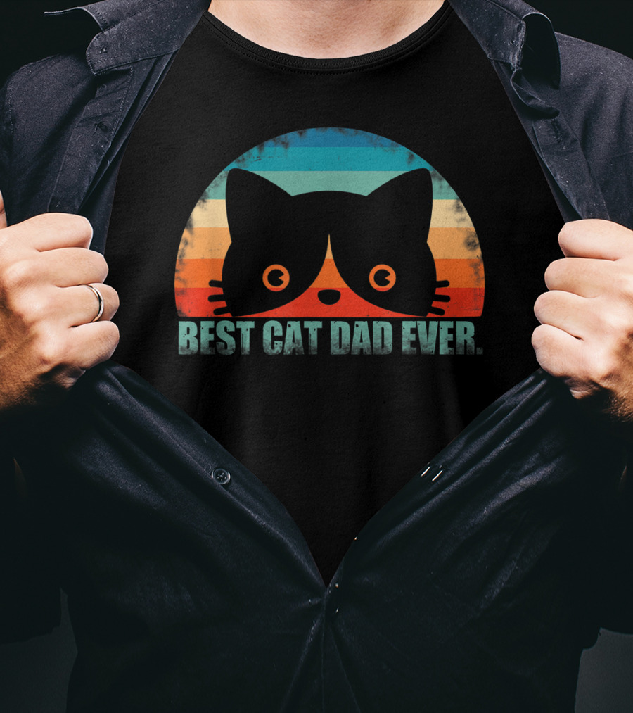 Best Cat Dad Ever Mens Father's Day From Wife T-Shirt