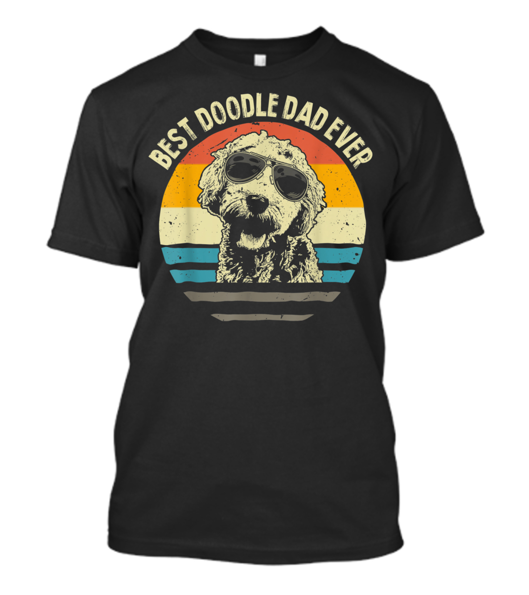 Best Doodle Dad Ever Goldendoodle Retro Sunglasses T-Shirt