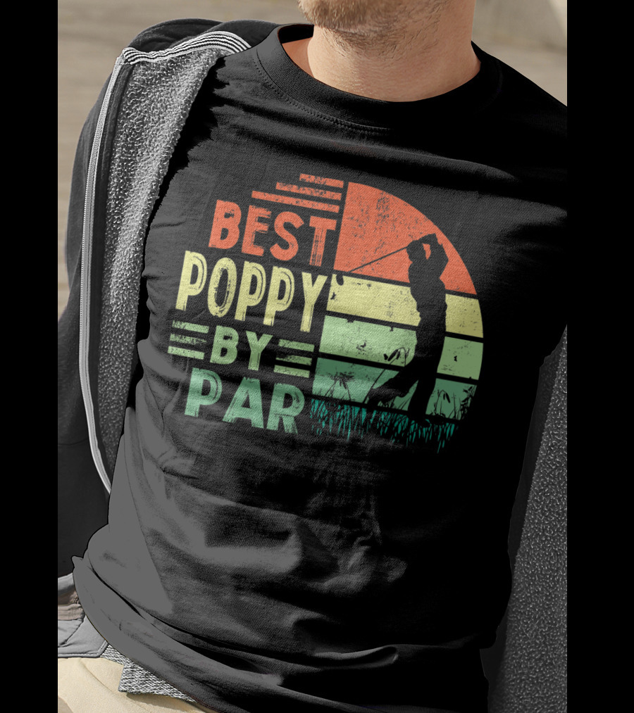 Best Poppy By Par Golf Lover Men's Shirt Retro T-Shirt
