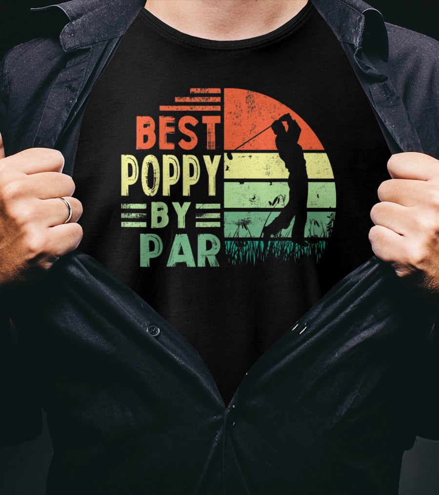 Best Poppy By Par Golf Lover Men's Shirt Retro T-Shirt