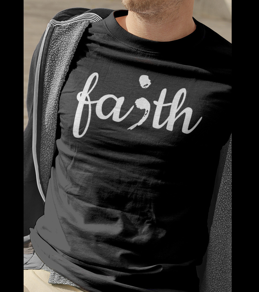 Mens Mental Health Awareness With Faith Semicolon T-Shirt