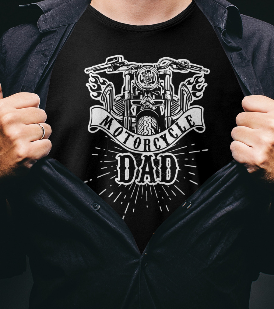 Motorcycle Dad Biker Mens Motorcycle T-Shirt