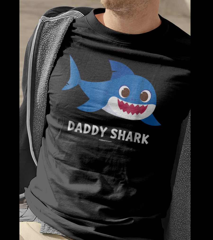 Pinkfong Mens Daddy Shark SmartStudy T-Shirt