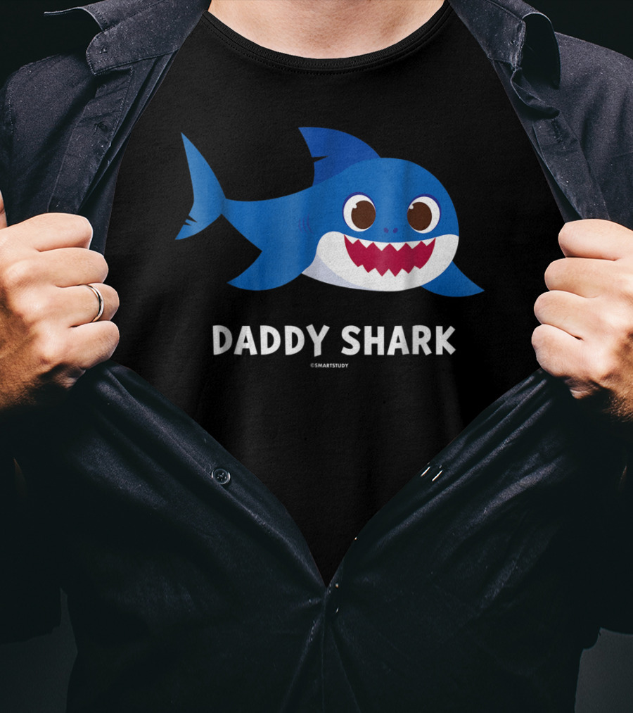 Pinkfong Mens Daddy Shark SmartStudy T-Shirt