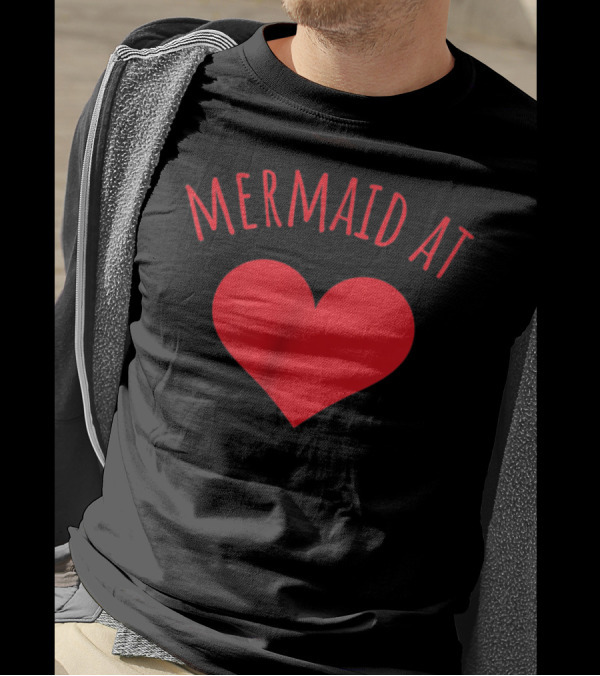 Mermaid At Heart Red Love Vibes T-Shirt